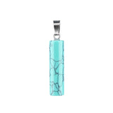 8x30MM Cylinder Shaped Gemstone Pendant for DIY Making Jewelry