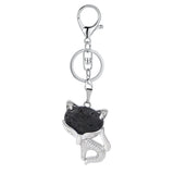 Natural Fox Keychain Crystal Energy Stone Pendant for Women’s Fashion Jewelry