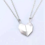 Creative Magnet Couples Necklace for Women Men Two Souls One Heart Pendant Choker for  Wishing You Me Boyfriend Girlfriend