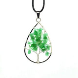 Tree of Life Birthstone Sterling Silver Pendant Necklace Jewelry  Natural Healing Crystals Quartz  Necklace for unisex
