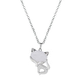 20×30mm Natural Crystal Fox Head Pendant Necklace, Healing Gemstone Beads for DIY Jewelry