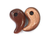 Comma Shape Natural Stone Pendant, Polished Crystal Agate Charms for DIY Necklace Bracelet Jewelry Making