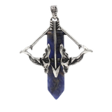 Vintage Cupid Arrow Crystal Point Pendant - Spiritual Healing Jewelry Charm