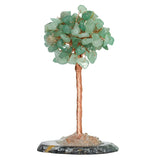 Natural Crystal Tree with Gray Agate Base | Handmade Copper Wire Gemstone Ornament for Home & Office Decor
