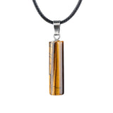 8X30MM Cylinder Shaped Gemstone Pendant Necklace Charms Women's Crystal Charms Jewelry Gifts to Friend