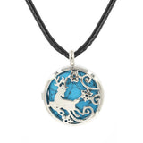 Reindeer Snowflake Hollow Pendant Silver Plated Natural Crystal Inlay Christmas Charm for Jewelry Making