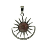 Vintage Sun Burst Gemstone Charm - Spiritual Healing Crystal Pendant Jewelry