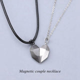 Magnetic Heart Necklace for Couples • Romantic Valentine's Day Anniversary Gift • Distance Matching Jewelry Set