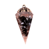 Wholesale Natural Crystal Resin Pendulum | Orgone Hexagonal Cone with Copper Coil for Dowsing & Chakra Healing