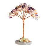 Handmade Crystal Tree | Natural Gemstone Copper Wire Lucky Tree with Agate Base for Home Decor & Party Gifts