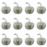 12 PCS Set Natural Crystal Mini Pumpkin Carving Ornament, 20MM Gemstone Pumpkin Figurine, Halloween Home Decoration, Crystal Craft Gift