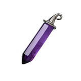 Natural Crystal Hexagonal Point Pendant with Witch Hat Bail | Healing Stone Charm for DIY Jewelry