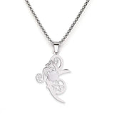 Mystical Moon Flower & Star Necklace - Durable Stainless Steel Pentacle Pendant - Spiritual Protection Gift for Seekers