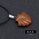 Chakra Healing Shell Pendant | 20mm Natural Crystal Necklace Ocean-Inspired Reiki Jewelry