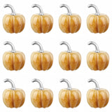 12 PCS Set Natural Crystal Mini Pumpkin Carving Ornament, 20MM Gemstone Pumpkin Figurine, Halloween Home Decoration, Crystal Craft Gift