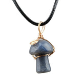 Bohemian Mushroom Crystal Necklace | 15×20mm Gemstone Pendant Vacation & Party Gift