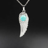 Crystal Angel Wing Pendant Necklace Angel Wing Necklace for Women Sterling Silver Friendship Cubic Zirconia Angel Wing Pendant