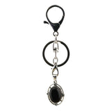 Oval Gemstone Pendant Keychain KC1502