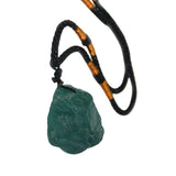 Bohemian Rough Gemstone Nugget Necklace • Hand-Woven Braided Cord Crystal Choker • Raw Energy Stone Protection Talisman for Men Women