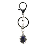 Oval Gemstone Pendant Keychain KC1502