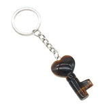 Symbolic Heart Key Crystal Keychain | Natural Healing Stone Pendant Bag & Key Charm