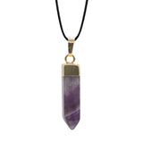 Multi‑Style Natural Stone Point Pendant, Gold Plated Cap Crystal Obelisk Charm, Boho Spiritual Necklace Pendant for Women