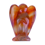 1.5Inch Gemstone Angel Figurine #SP1930 Hand Carved Pocket Healing Crystal Statue Perforated Spiritual Pendant for DIY Jewelry, Yoga Decor & Christmas Gifts