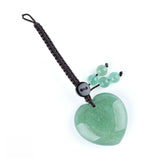 Fashional Gemstone Droplet Shaped Special Hand Engraved Pendant Woven Rope Keychain Bag Keychain Pendant Keychain Love Gift