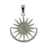 Vintage Sun Burst Gemstone Charm - Spiritual Healing Crystal Pendant Jewelry