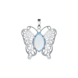 Butterfly Transformation Natural Crystal Pendants – Aesthetic Oval Gemstone Choker Necklace & Creative DIY Accessories