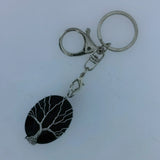 Tree of Life Healing Jewelry Set | Natural Tiger Eye Pendant & Keychain, Reiki Chakra Accessories
