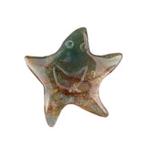 30mm Natural Crystal Smiling Starfish Figurine | Hand-Carved Gemstone Starfish for Reiki & Home Decor