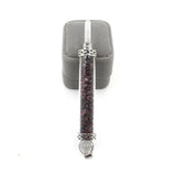 Natural Crystal Chip Glass Bottle Wand Pendant, Reiki Chakra Healing Crystal Point Wand Charm for Necklace Jewelry Making Meditation