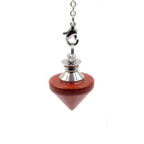 Crystal cone spirit pendulum pendant  Metal Copper Dowsing Healing Pyramid Reiki Pendulum Pendant Charms Chakra Amulet Chrome
