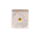Premium Hand-Cut Crystal Dice with Gold Pips • 16mm Semi-Precious Stone Decorative Dice for Amethyst, Jade, Obsidian, Rose Quartz