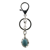 Oval Gemstone Pendant Keychain KC1502