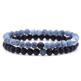 6mm Double Layer Natural Stone Stretch Bracelet, Chakra Healing Crystal Beaded Couple Bracelets Unisex Elastic Wrist Jewelry Gift for Men Women