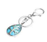 Water drop hollowed out Life Tree Pendant Key Chain Sterling Silver Jewelry for Women Gifts and men for Jewelry Making