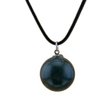 20mm Natural Crystal Sphere Pendant With Black Wax Cord, Round Gemstone Ball Chakra Healing Necklace Charms For DIY Jewelry Making & Friendship Gift
