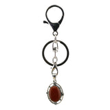 Oval Gemstone Pendant Keychain KC1502