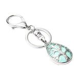 Water drop hollowed out Life Tree Pendant Key Chain Sterling Silver Jewelry for Women Gifts and men for Jewelry Making