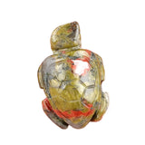 26-28mm Hand-Carved Crystal Turtle Figurine | Natural Gemstone Tortoise Sculpture for Home Decor & Reiki