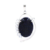 Oval Natural Crystal Leaf Pendant for Making Jewelry Chakra Reiki Healing Stone Jewelry for Women, Multiple Gemstone Selection