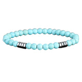 8mm Natural Gemstone Stretch Bracelet with Elephant Metal Spacers Chakra Energy Healing Beaded Bracelets for Women Men Party Jewelry Gift