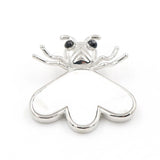 Natural Gemstone Bee Pendant Silver Plated Heart Wing Crystal Bee Charm for DIY Necklace Making Fashion Women Jewelry