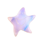 30mm Natural Crystal Smiling Starfish Figurine | Hand-Carved Gemstone Starfish for Reiki & Home Decor