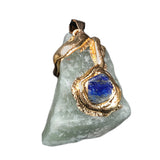 New Design Carving Raw Irregular Crystal Fluorite Stone Pendant for Necklace Jewelry Making