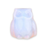 Hand Carved Natura Owl Gemstone Figurine 1.0Inch Animal Statue for Home Decor, Healing Crystals & Thoughtful Gifts