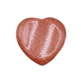 40mm Natural Heart Worry Stone, Thumb Groove Palm Crystal Stone Chakra Healing Stress Relief Pocket Stone