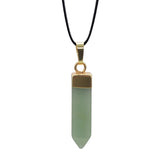 Multi‑Style Natural Stone Point Pendant, Gold Plated Cap Crystal Obelisk Charm, Boho Spiritual Necklace Pendant for Women